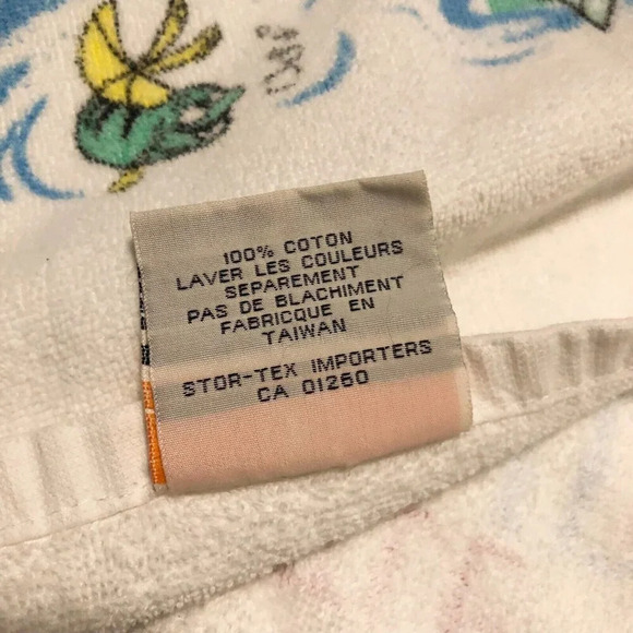 Vintage Disney Little Mermaid Towel Franco Cotton 43.5  x 22 Inch Taiwan - Picture 11 of 16